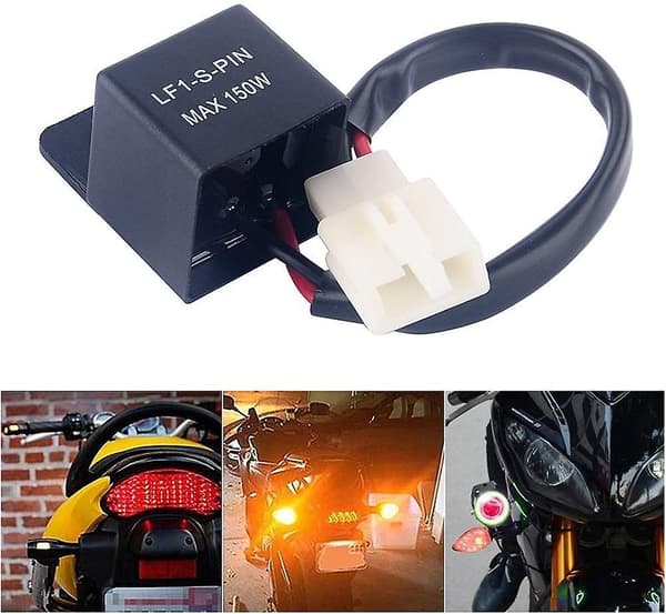 2-bens 12 V LED blinkrelæ til bil og motorcykel