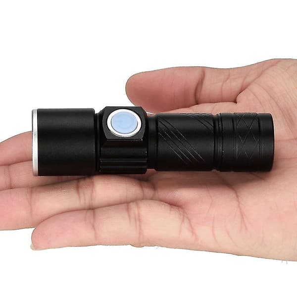Usb-ladattava polkupyörän taskulamppu Led-pyörä + pidike（A）