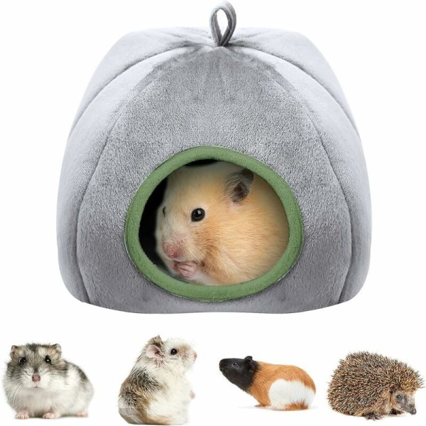 Marsvinsäng, marsvinshus, marsvinshåla, hamster, ekorre, chinchilla, kanin och andra smådjur, varm husdjurssäng (grå)