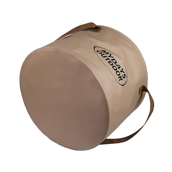 Mimigo Premium Sammenleggbar Bøtte - Multifunksjonell Sammenleggbar Bøtte - Perfekt Utstyr For Camping, Fotturer Og Reiser 15/20l（20 L, Khaki)