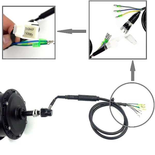 9-stifts konverteringskabel Vattentät kontakt E-cykelmotorkabel 160cm