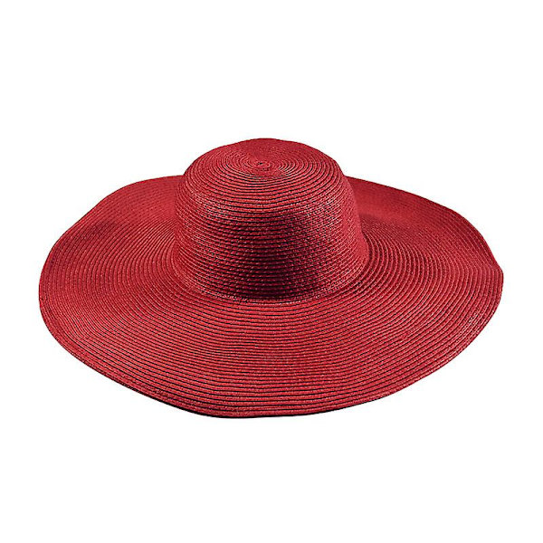 Dame Solhat i Halm med Bred Skygge Sommerhat Sammenfoldelig Rulle Op Floppy Strandhatte
