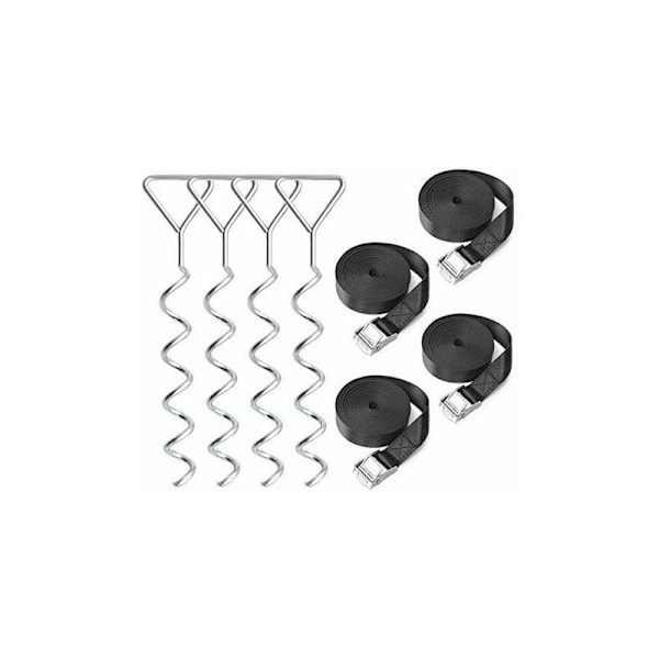 JHTPL Trampolinankare Set 4 st Trampolin Fixering Spiralankare Spikar för Trampolin Gunga Gazebo Playhouse. DOPA utomhusleksakstillbehör