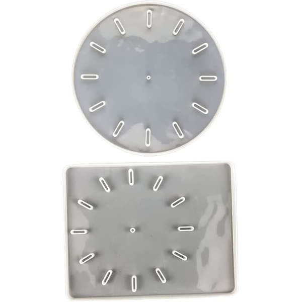 Diy ur til at lave et ur, Diy ur forme til at lave et ur, runde/firkantede silikoneforme, Diy epoxyforme, værktøj til smykkefremstilling, runde (runde)