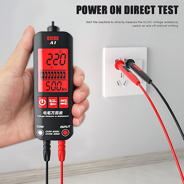 A1 Fuldautomatisk Anti-brænd Intelligent Digital Multimeter Spændingsdetektering Multimeter Lcd-display（A1 Kludpose）
