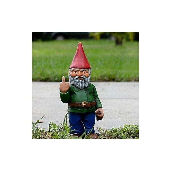 Trädgårdstomte, 3D-tomte, Långfinger-Gnome Staty av harts för utomhusbruk
