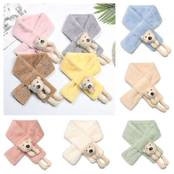 Muodi Plush Huivit Tekoturkis Plush Lämmin Rintapehmuste Karhu Ristihuivi Tuulenpitävä Huivi,wuzhou