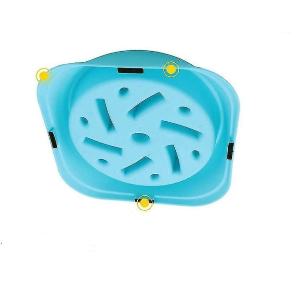 Antislip Slow Feed Dog Bowl med fyrkantig bas, hundskål,