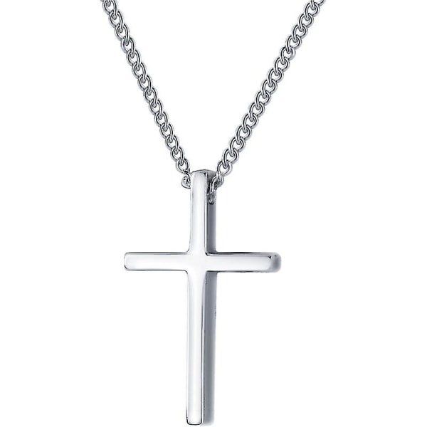 925 sterling sølv kors vedhæng halskæde til mænd kvinder kristne smykker kors halskæde 15,7 tommer