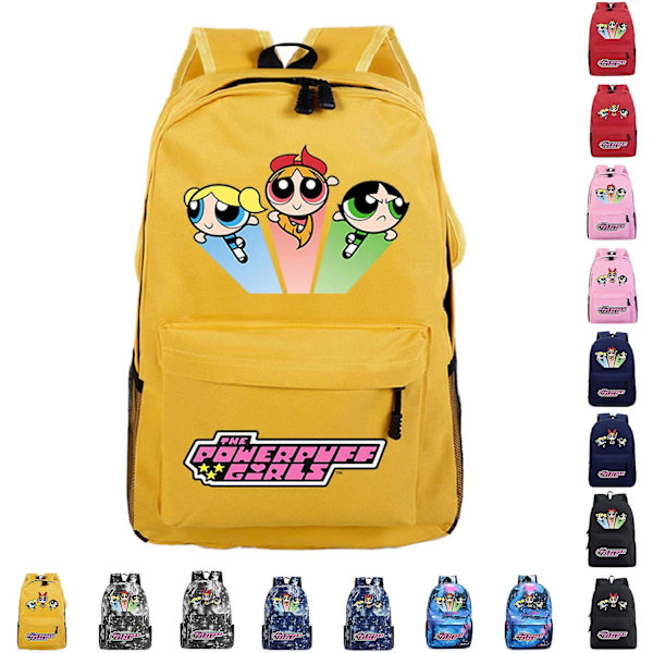 Powerpuffpinglarnas dagisryggsäck, skolväskor för barn, B
