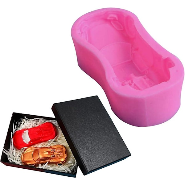 WonDerfulC 3D Fondant Sportsvogn Silikone Kageform, Racing Form Chokolade