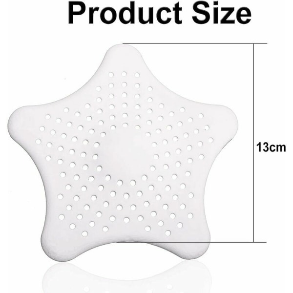 Silikondräneringsfilter, duschhårfilter, sjöstjärna badkar och duschdräneringsfilter (blå, 3-pack)