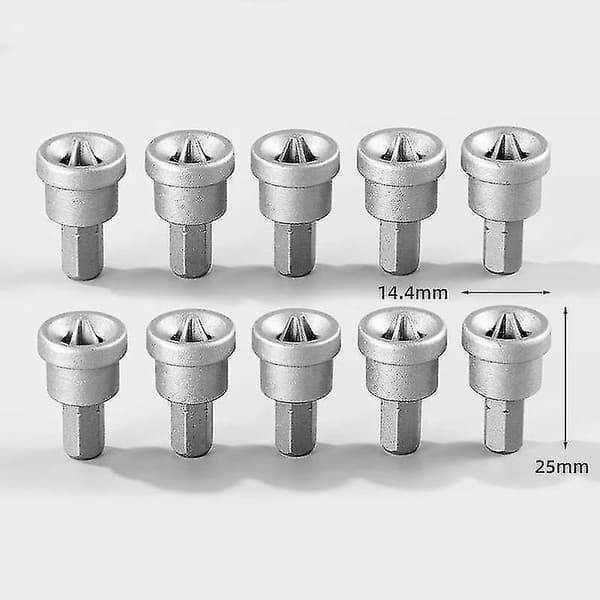 10 stk magnetisk bitsholder for gipsplate-skruestopp, dybdestopp 25 mm