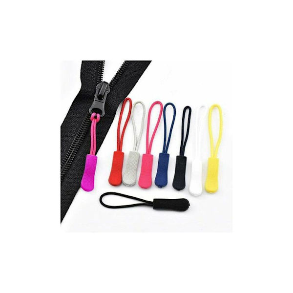 10 Orange Replacement Pull Cord Extension for Zippers, White LYLM