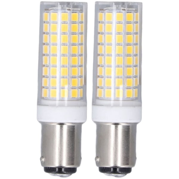 2 st LED majslampa BA15D 10W Dimbar Energisparande 102 LEDs Keramisk glödlampa AC 100-120V
