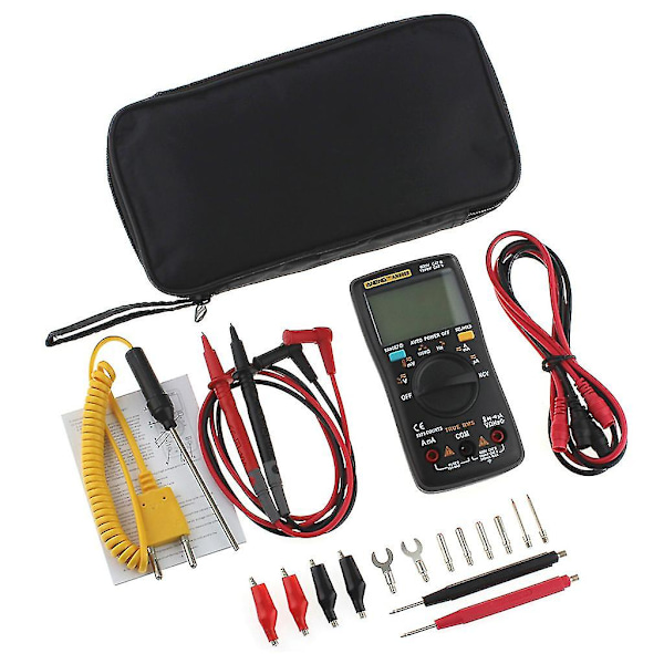 An8009 True-rms Auto Range Digital Multimeter Ncv Ohmmeter Spænding Ammeter Sort