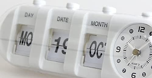 Kvarts väckarklocka datum timer batteridriven kalender skrivbordsdisplay flip digital