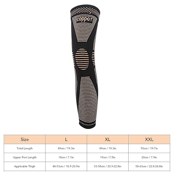 2024Elastisk Sport Knäskydd Halkskydd Knä Kompressionsärm Nylon Benstöd Skydd XL