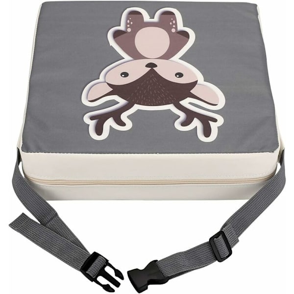 Baby Booster Pillow - Justerbar tvättbar stolskudde med remmar - Hjortdesign (Grå) MODOU