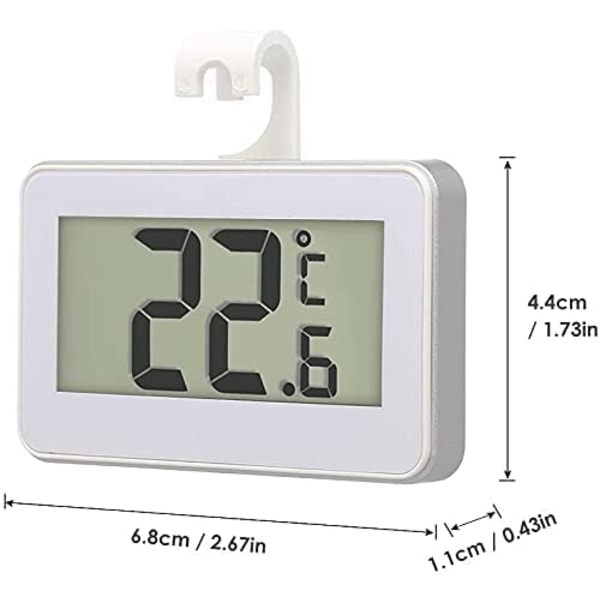 2st Mini Kylskåpstermometer med LCD-skärm