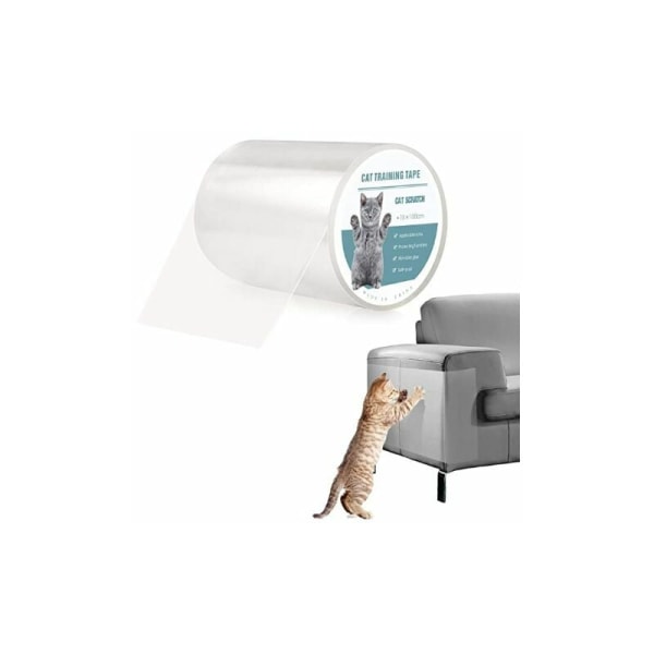 1 st Cat Soffa Protector Anti-Scratch Clear Sticker Självhäftande Osynlig Skyddsrulle Möbelskyddsbord (S:15*100cm)