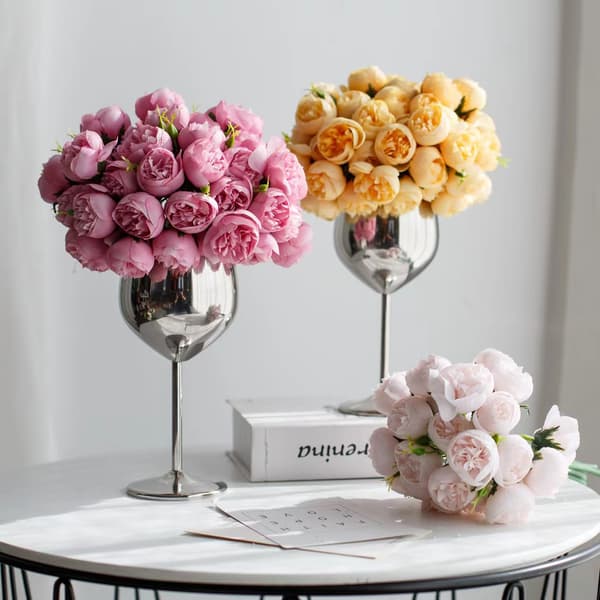 27 rosor Kamelia Bukett Bröllopsdekor Blommor Köttpulver