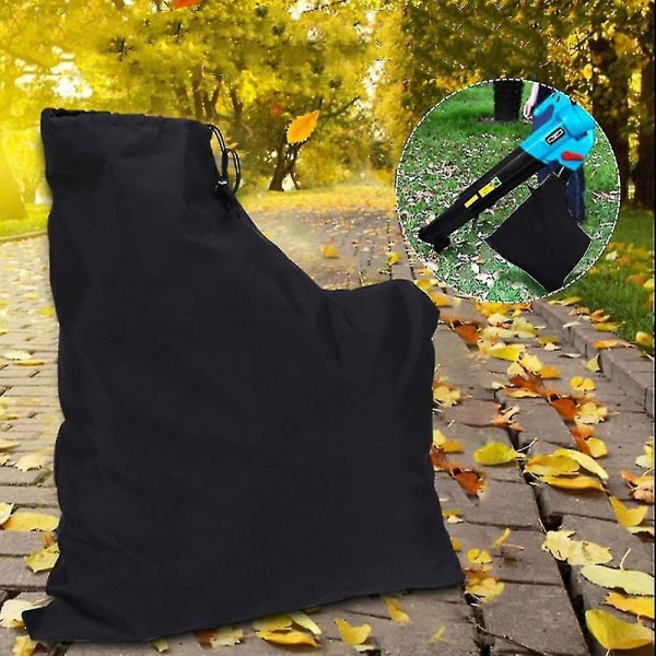 Løvblåser samlepose i polyester - Vakuum oppbevaringskvern løvblåserpose med glidelås og snøring for løvsugere og løvblåsere