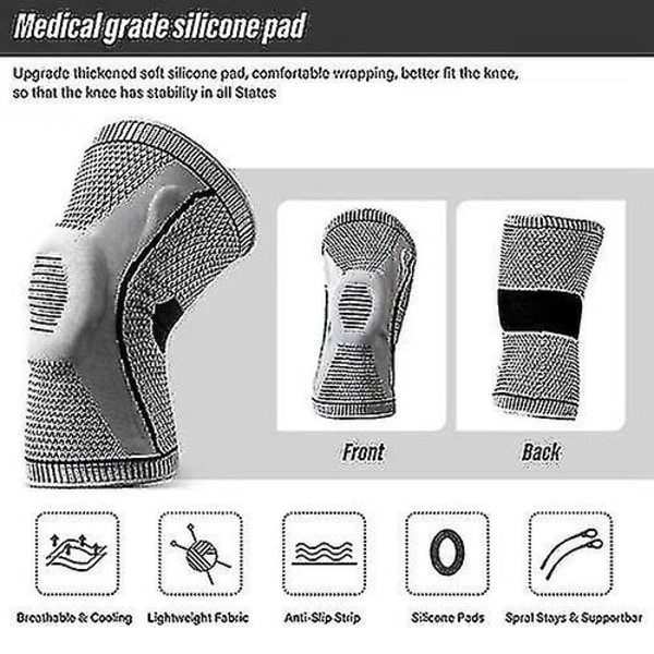 Lääketieteellinen polvituki Polven kompressio Ultra Knee Elite Polven kompressiohiha（L，1PCS）