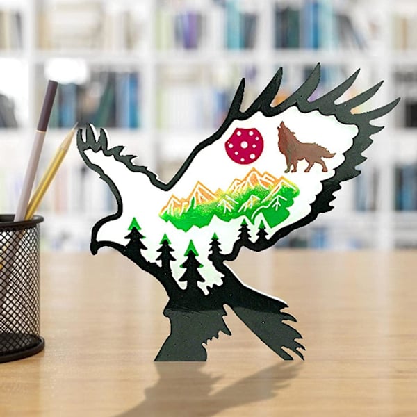 Beibei - Silikoniset eläinhartsit epoksimuotit, 3d metsäeläinten siluettivalumuotti epoksille, jossa susi, norsu, karhu, hevonen, hirvi, kotka DIY-töihin