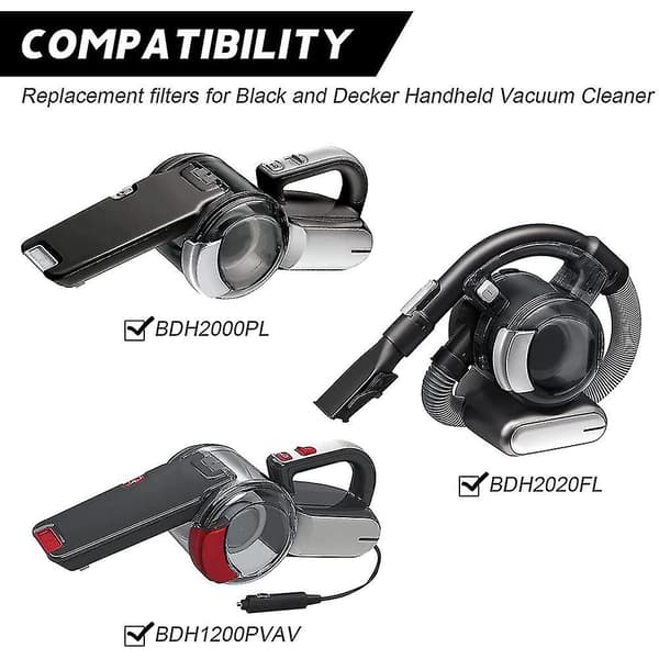 Pvf110 Udskiftningsfiltre Til Black&decker Bdh2000pl Pivot, 4 Pak