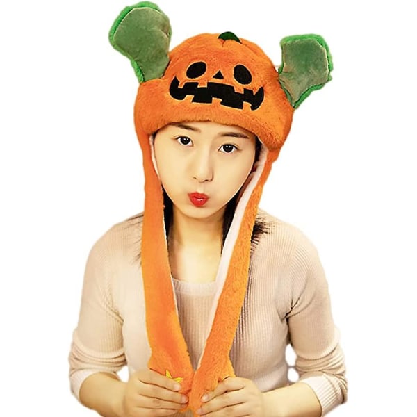 Cute Hat With Beating Ears Plush Hats Animal Cosplay Hat Halloween, Easter, Christmas Party Dress Up Holiday Hats