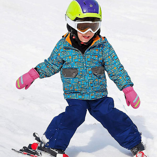 Vanntett skihansker for barn, rosa
