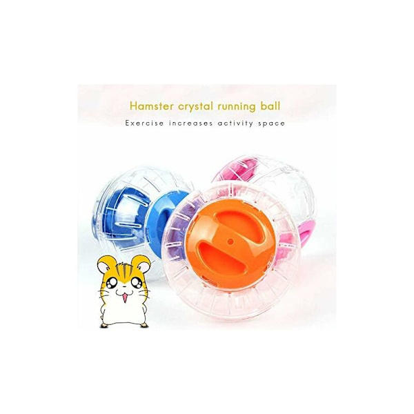 12 cm träningsboll för hamstrar och möss smådjursaktivitetsleksak träningsboll för dvärghamstrar, 3 färger att välja mellan (orange)