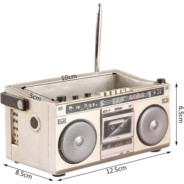 Kreativ blomkruka retro radioformad prydnad blomkruka multifunktionell krukväxt hartshantverk personlig heminredning (a)