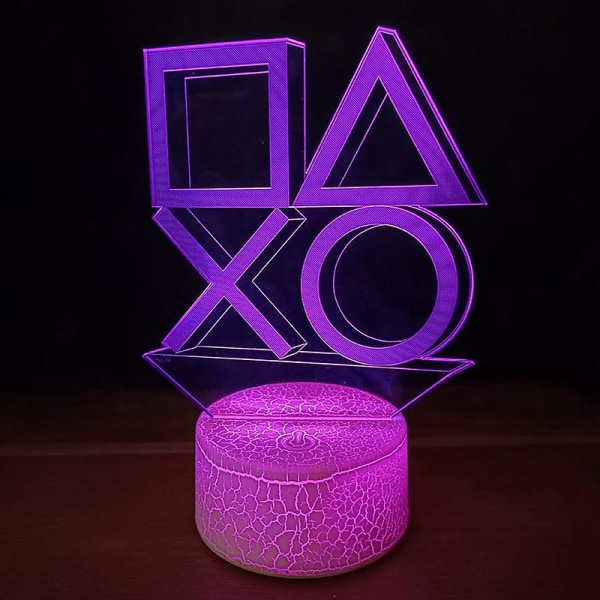 För Xbox-spel 16 färger Ändrar nattljus 3d Akryl Led Touch Bordslampa Atmosfär Rumsdekor Illusion Lampa För jul mörkgrön