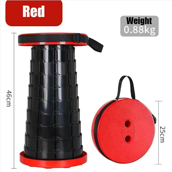 Trädgårdsmöbler Retractable pall Strandstol Bärbar pall Vardagsrum Fällbar stol Campingpall Fällbar fiskestol