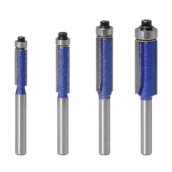 Starlight-4pcs försänkningsfrässats, 6mm skaft, kullager, spårsvarv, träbearbetningsfräs, spårsvarv, träbearbetningsfräs
