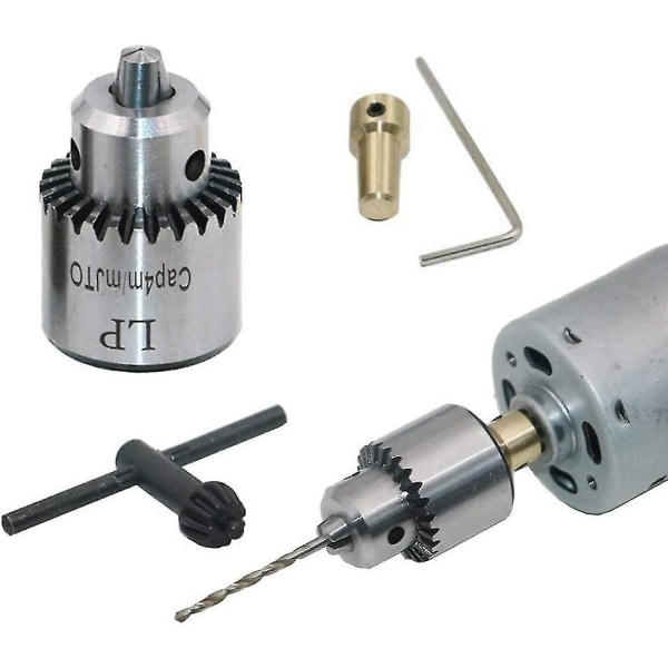 0,3-4 mm Mini elektrisk borepatron, bærbar håndborepatron til motoraksel F4