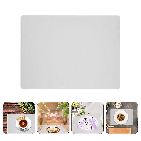 4 kpl silikonialuset, lämmönkestävät pöytäalustat, tiskialuset keittiön pöydälle (40,00 x 30,00 x 0,55 cm, harmaa)