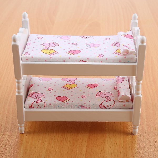 1:12 Dockhus Mini Möbler Barn Sovrum Modell Våningssäng Leksaker (Rosa handskar)