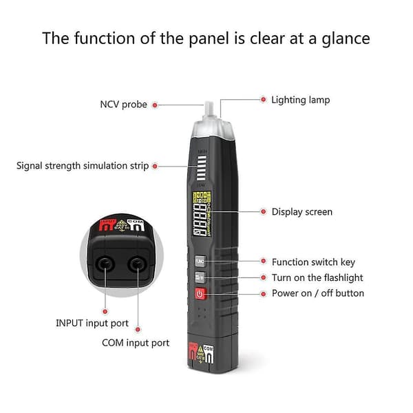 Ht122 Mini Digital Multimeter Pen Typ Tester Mätare Multimeter Dc Ac Spänning