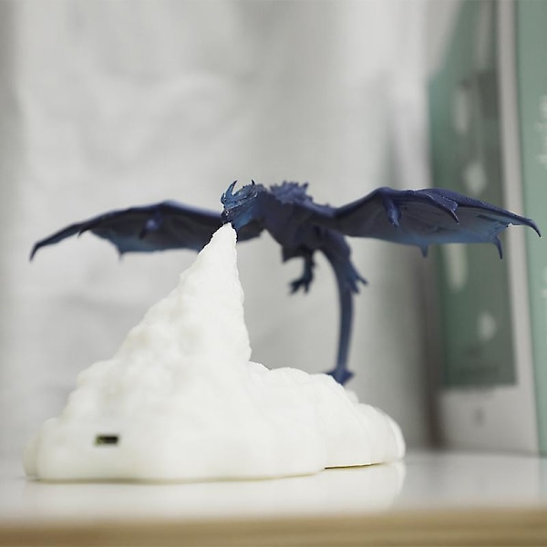 3D-tryckt drake lampa sovrum nattlampa tonåring rum dekoration uppladdningsbar LED-lampor inomhusbelysning semester födelsedagspresent