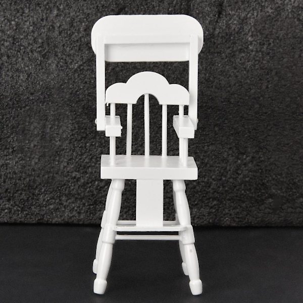 Miniatyr Spisestol Høy Stol Modell Møbler for 1/12 Dukkehus Tilbehør
