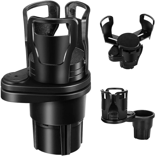 Car Cup Holder, 360 Degree Adjustable Rotating Double Bottle Holder