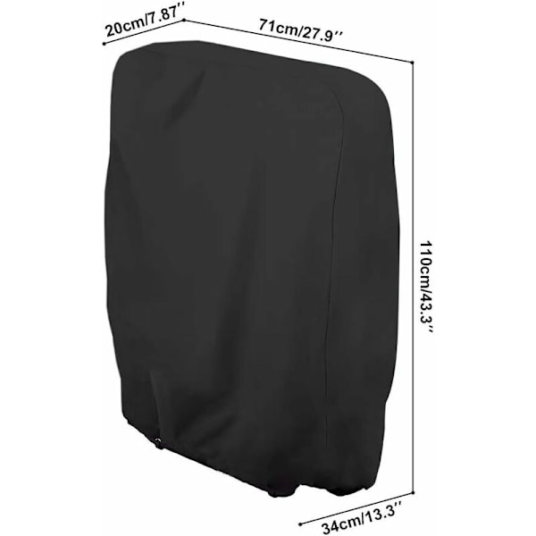 Gravityless hopfällbar stolsöverdrag utomhus vattentät dammtät uteplatsmöbler väderbeständig 28\" x 43.2\"