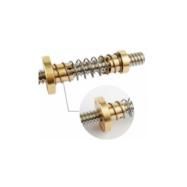 T8 Anti Backlash Spring Nut Eliminated Gap Nut för 3D-skrivare CNC-maskin 8mm Acme gängad stångstång (3st) CHAM