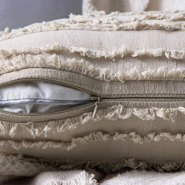 Mörkblå kuddfodral för soffa säng, bomullslinne dekorativa kuddfodral, 20 x 20 tum, set med 2