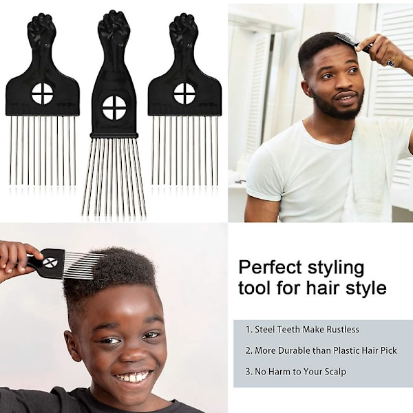 3 stålkammar styling frisörkam frisör stylingkam