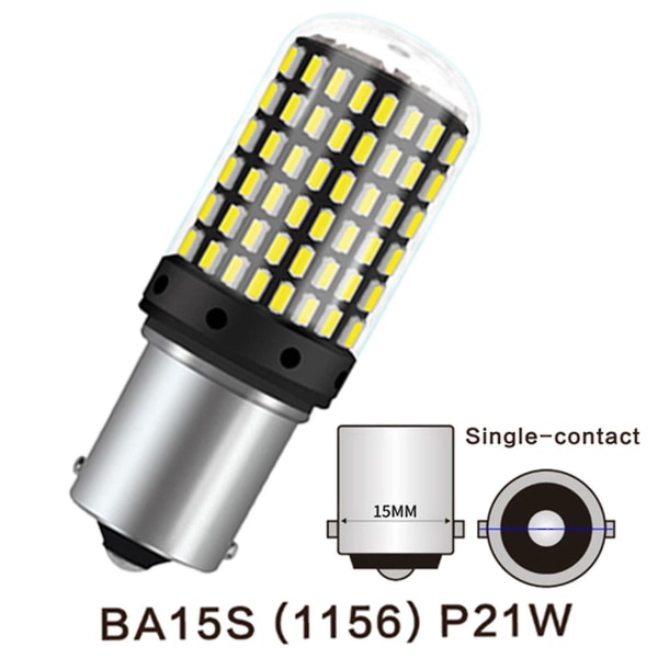 10 stk. 3014 144smd Canbus 1157 Bay15d P21w 1156 Ba15s Bau15s Py21w T20 7440 7443 W21w LED-pærer til bil