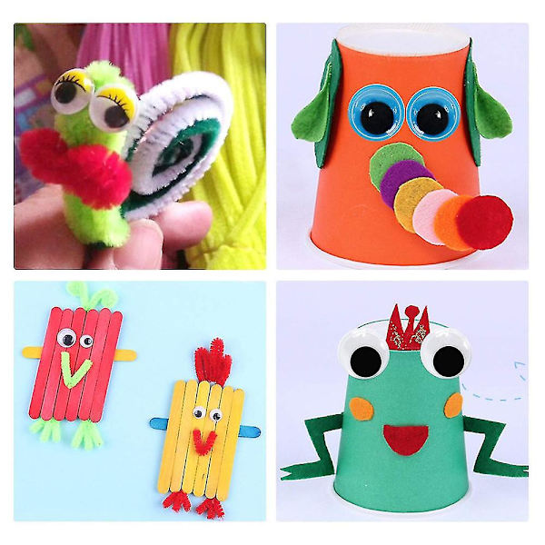 1500 st Wobbliga Wiggle Googly Ögon Självhäftande För Dockor Diy Leksaker
